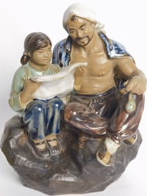 Vintage Chinese Shiwan Pottery Figurine