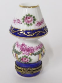 Vintage Royal Danube Porcelain Floral Lamp Treasur