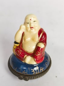 Vintage Porcelain Chinese Buddha Trinket Box