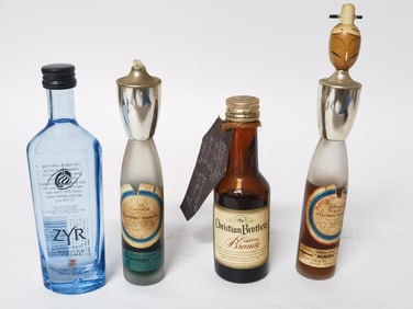 (4) Small Bottles of Vodka and Brandy