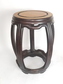 Chinese Hongmu Carved Garden Seat
