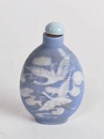 Chinese Porcelain Pate-sur-Pate Snuff Bottle