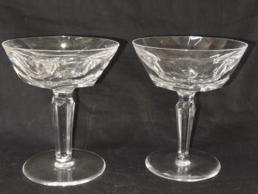 Pr. of Vintage Waterford Crystal Champagne Glasses