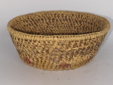 Vintage Northwest Native American Hand Woven Bowl
