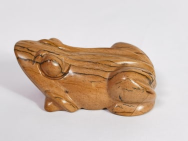 Vintage Stone Carved Frog