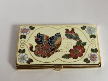 Vintage Chinese Cloisonne Cigarette Box