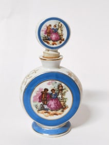 Vintage Porcelain Gilt Porcelain Perfume Bottle