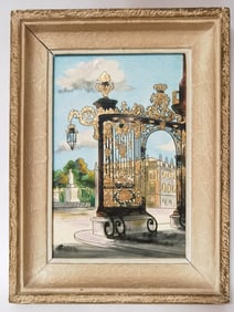 Vintage Signed French Porcelain Plaque