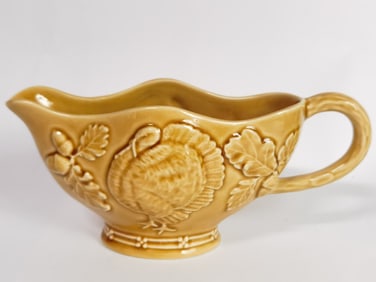 Vintage Bordallo Pinheiro Porcelain Yellow Turkey