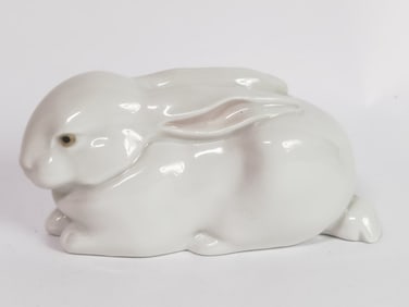 Vintage Lladro Spain Porcelain White Rabbit