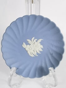 Vintage Wedgwood Porcelain Jasper Scalloped Plate