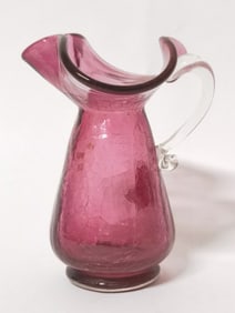 Vintage Fenton Amethyst Glass Water Pitcher