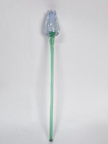 Vintage Murano Italy Art Glass Blue Flower
