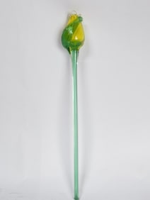 Vintage Murano Italy Art Glass Yellow Rose