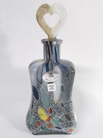 Vintage Maestri Vetrai Italy Art Glass Decanter