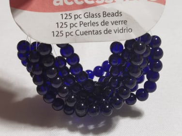 Group of Cobalt Blue Glass Beads