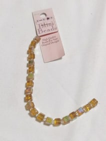 Group of Orange Square Beads