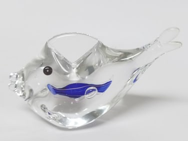 Vintage Murano Italy Art Glass Fish Paperweight