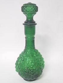 Vintage Emerald Glass Decanter