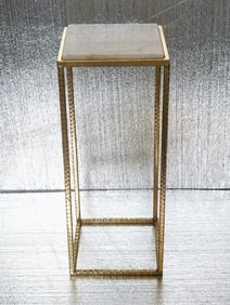 Marble Top Brass Frame Side Table