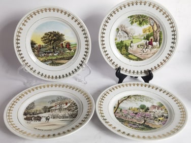 (4) Roy Thomas Collection Currier & Ives Four Seas