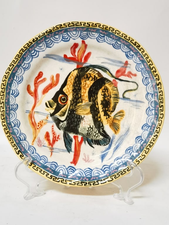 Anthropologie Nathalie Lete Angelfish Plate: Anthropologie Nathalie Lete Angelfish Plate, 10in