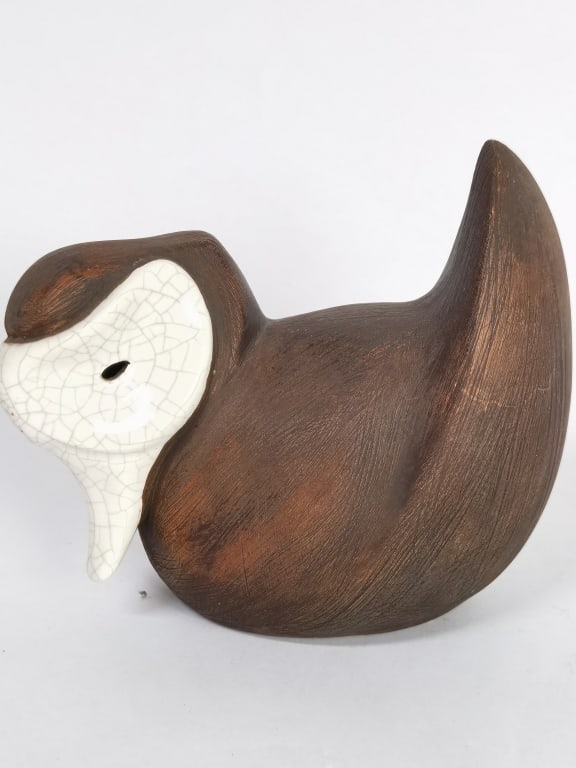 MCM Brayton Laguna CA Pottery Duck Figurine: MCM Brayton Laguna CA Pottery Duck Figurine, 5.25in by 6in