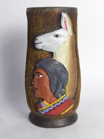 Vintage Mexican Pottery Vase