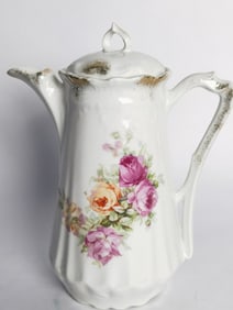 Vintage Fine Porcelain Floral Teapot