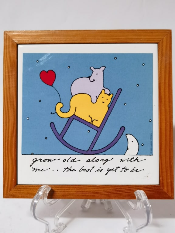 1984 Lillian Vernon Porcelain Art Tile (1 of 2)