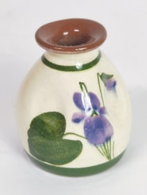 Vintage Torquay Devon Violets Pottery Vase