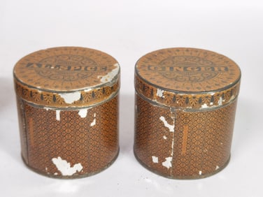 (2) Vintage Allspice and Ginger Tin