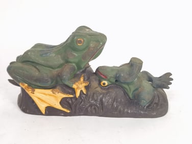 Vintage Metal Frog Mechanical Bank