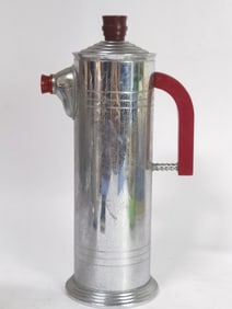 Vintage Art Deco Chrome Cocktail Shaker with Bakel