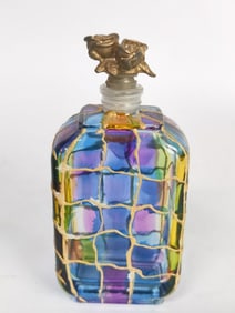 Vintage Murano Italy Stained Glass Perfume Bottle