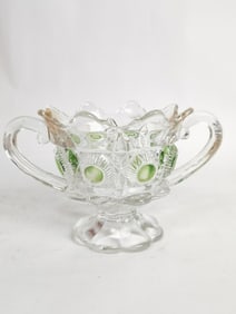 Vintage EAPG Glass Daisy & Bullseye Open Sugar Bow