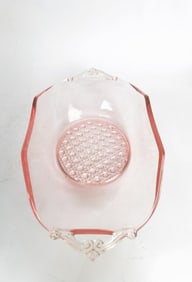 Vintage Pink Depression Glass Center Bowl