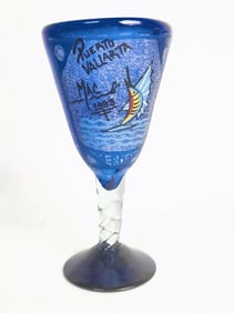 1993 Vintage Puerto Vallarta MAC Glass Goblet