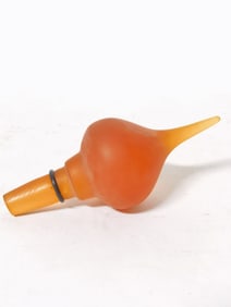 Vintage Frosted Orange Glass Stopper