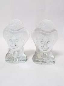 Pr. of Crystal Figure Bookends