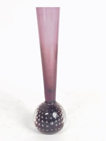 Vintage Murano Italy Amethyst Controlled Bubble Gl