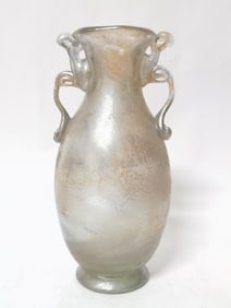 Vintage Hand Made Iridescent Art Glass Vase