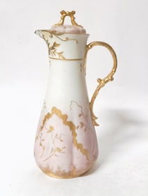 Vintage GDA Limoges Gilt Porcelain Chocolate Pot
