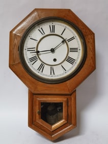 Vintage Ansonia Wood Carved Wall Clock