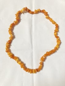 Butterscotch Egg Yolk Amber Bead Necklace