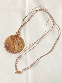 Chinese Jade Fish Pendant Necklace