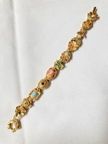 Costume Rhinestone/Cameo Bracelet