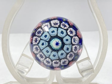Murano Style Millefiori Glass Paperweight