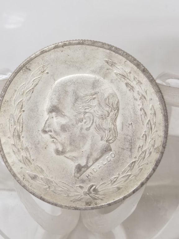 1951 Mexico Hidalgo 5 Pesos Silver Coin: 1951 Mexico Hidalgo 5 Pesos Silver Coin