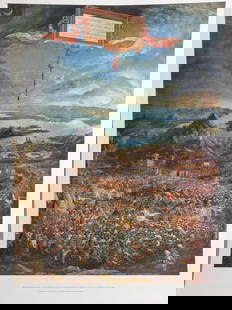 Vintage "The Battle of Alexander at Issus Poster: Vintage "The Battle of Alexander at Issus Poster, 27in by 19.25in